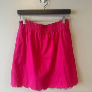 J. Crew Factory Scalloped Skirt in Pink